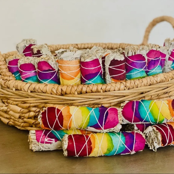 Rainbow Wrapped White Sage Smudge Stick from
California - Picture 3 of 7